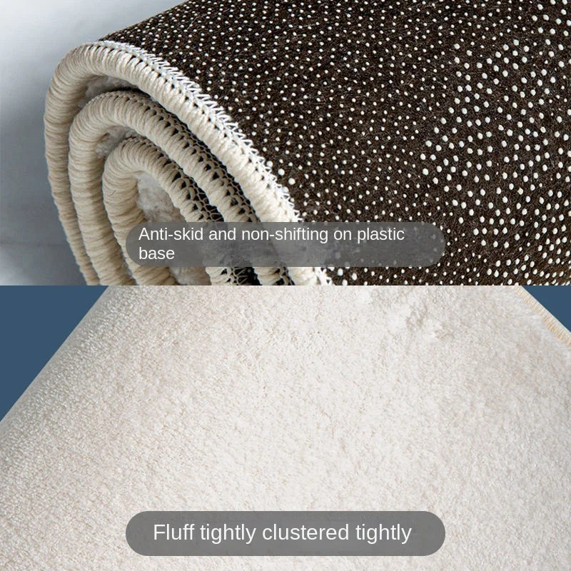Reverse Card Doormat Fluffy Tufted Soft Area Rug Rectangle Thickened Antislip Carpet Living Room Bedroom Bedside Floor Mat