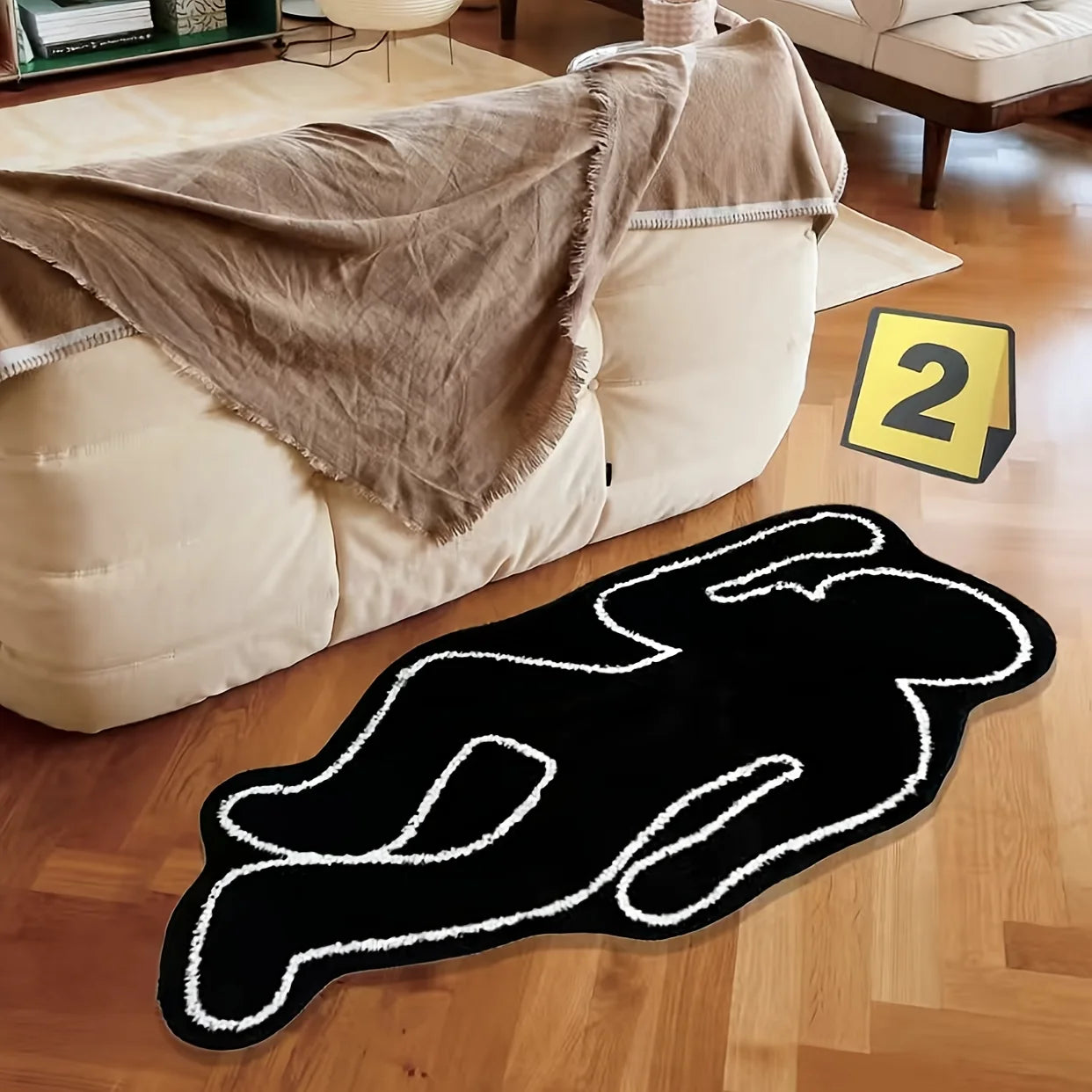 Special-shaped Imitation Cashmere Household Personalized Creative Floor Mats Bedroom Bedside Blanket Decorative Floor Mats