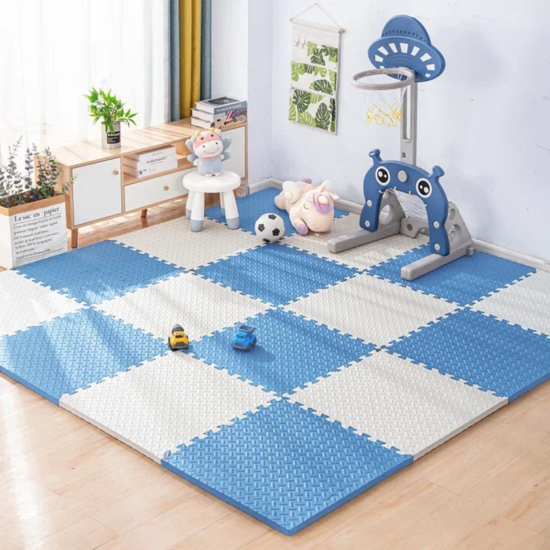 4PCS 30*30cm Sports Gym Mat Protection EVA Leaf Grain Floor Mats Yoga Fitness Non-Slip Splicing Rugs Thicken Shock Room Workout