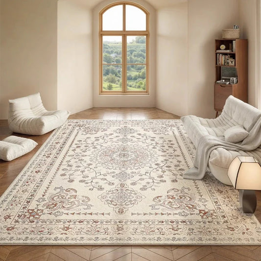 Living Room Carpet Retro French Plush Bedroom Rug Home Large Area Luxury High-end Custom Soft Coffee Table Floor Mats Tapete