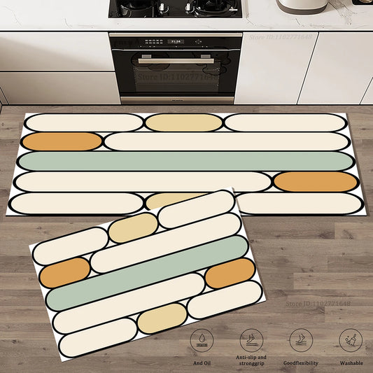 Thick Anti-Fatigue Floor Rug Absorbent Grid Non-Slip Kitchen Entrance Bathroom Doormat Mat Large Long Washable Floor Carpet