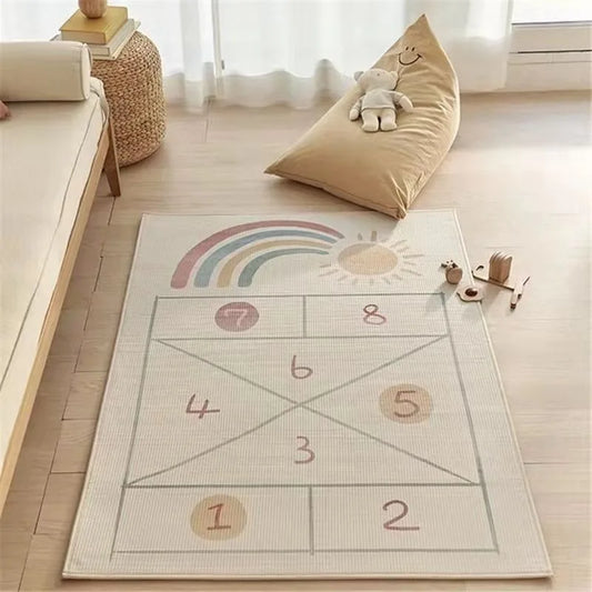 Cartoon Children's Game Carpet for Living Room Kid Bedroom Soft Rug Non slip Washable Home Balcony Entrance Decorative Door Mat