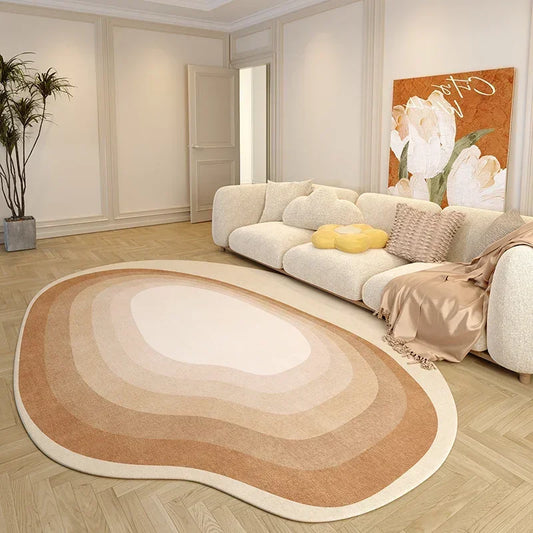 Living Room Carpet Irregular Shape Home Decoration Fluffy Plush Bedroom Rug Thickened Non-slip Soft Outdoor Camping Mat