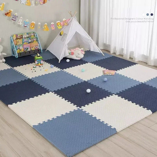 4PCS 30*30cm Sports Gym Mat Protection EVA Leaf Grain Floor Mats Yoga Fitness Non-Slip Splicing Rugs Thicken Shock Room Workout